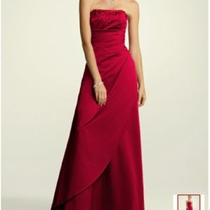 David's bridal apple strapless dress