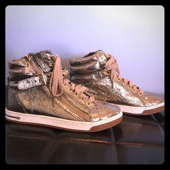 Michael Kors Metallic High tops New!