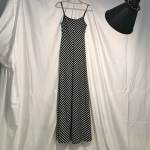 Black and white maxi dress