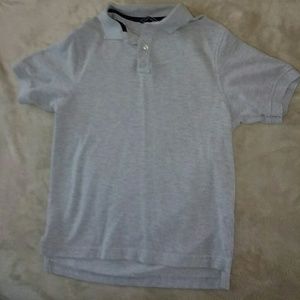 Land's End boys sz M 8-10 gray polo shirt uniform
