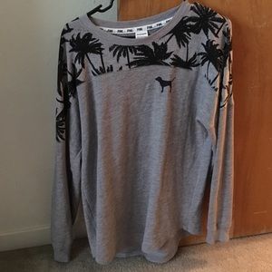 Victoria secret PINK oversized sweatshirt in grey