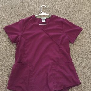 Maroon scrub set