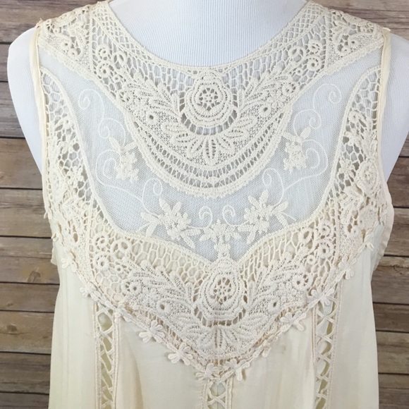 Romantic Off White BOHO Inspiration Dress - Picture 2 of 2