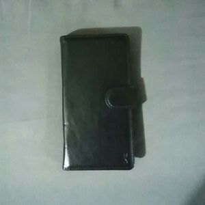 BLACK LEATHER LG VOLT 2 PHONE CASE