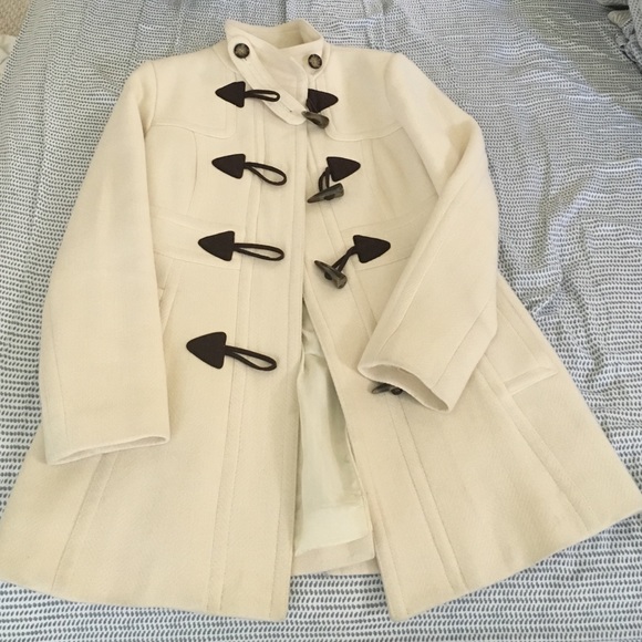 Banana Republic Cream Wool Peacoat--xs