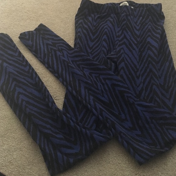Leggings black and blue