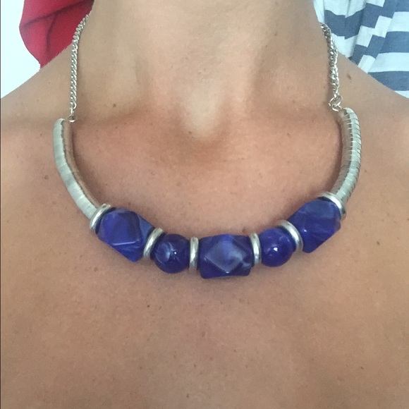 Blue stone necklace