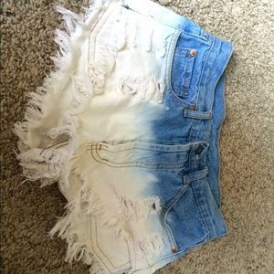 High waisted Jean shorts