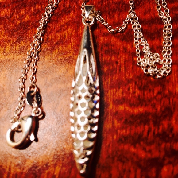 HOST PICK! Luminous Glowing Silver Mermaid Pendant - Picture 2 of 4