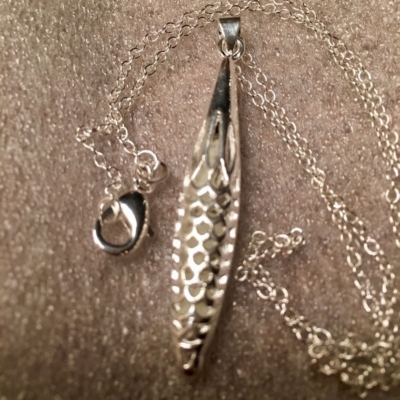 HOST PICK! Luminous Glowing Silver Mermaid Pendant - Picture 4 of 4