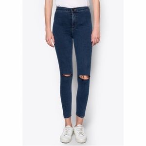 Topshop Joni high waist ripped knee jeans