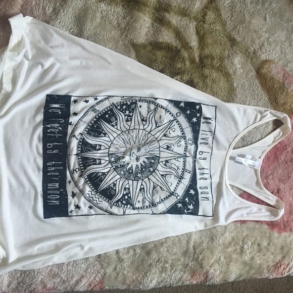 White flowy tank top