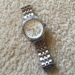 Silver Jeweled Michael Kors Watch