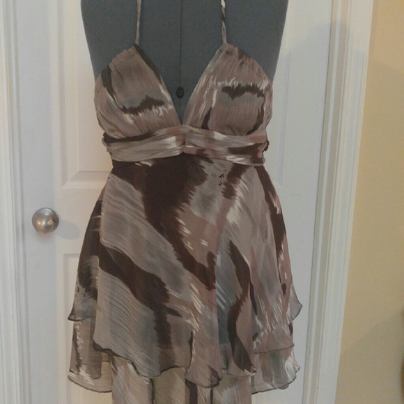 Brown halter dress