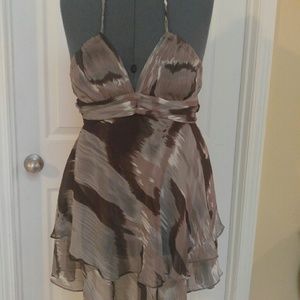 Brown halter dress