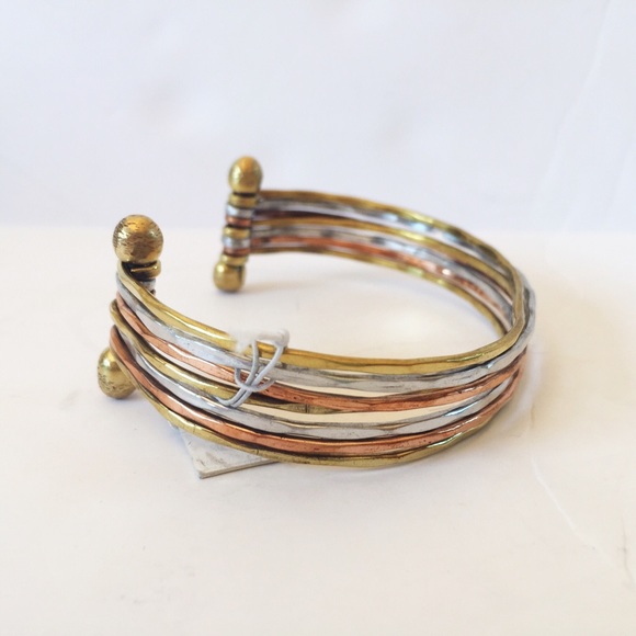 NWT Mixed Metal Layered Cuff