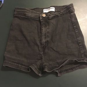 American apparel easy Jean short in black