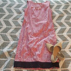 Pink floral shift dress