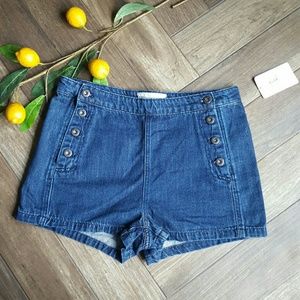 NWT Free People Lumineer Sailor High waist shorts
