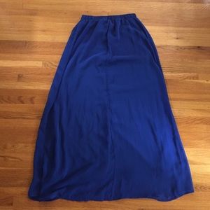 FOREVER 21 Royal Blue Maxi Skirt (Size S)