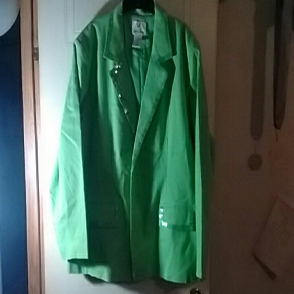 Quacker Factory 3x  seaquin jacket, green