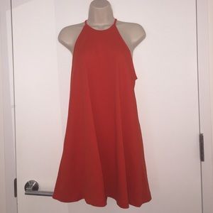 Zara orange flowy dress