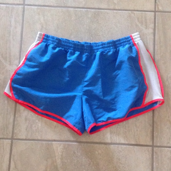 Blue running shorts