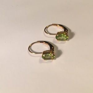 Gold and emerald earrings