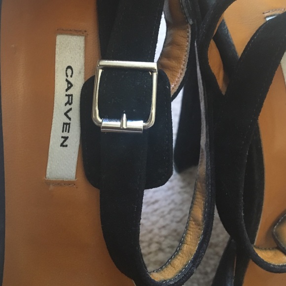 Carven Black Suede Platform Pumps - Picture 3 of 4