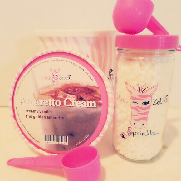 Last One! Pink Zebra Sprinkles in Amaretto Cream