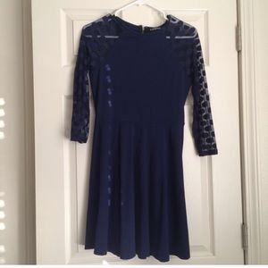 Express navy fit and flare
