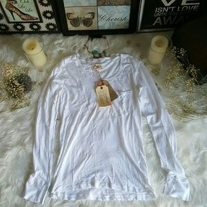 Nwt Current/Elliott The Long Sleeve Pocket Tee OBO