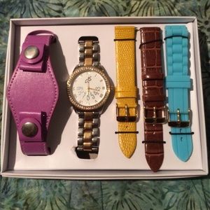 Rose Gold and Silver Timepiece