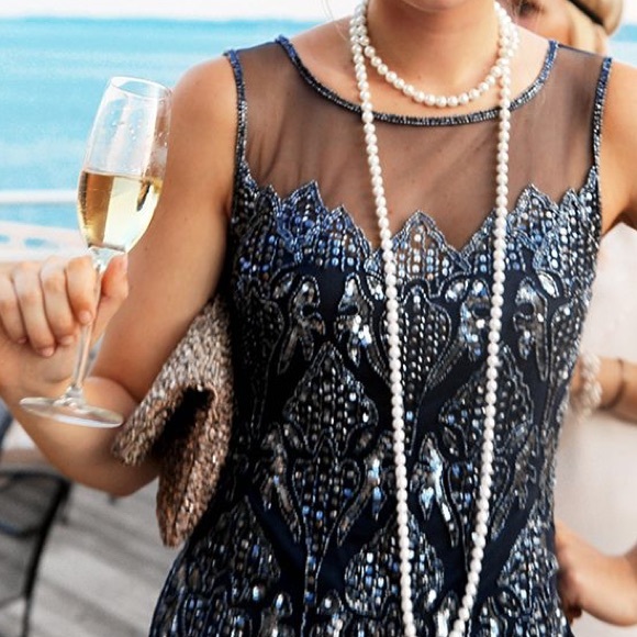 Pisarro Nights Beaded Cocktail Dress