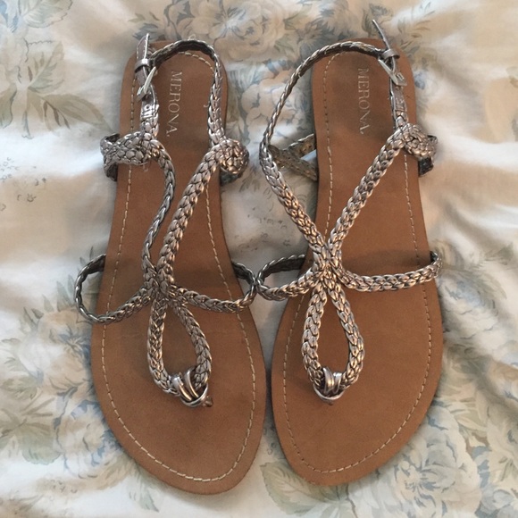 Silver Merona sandals!