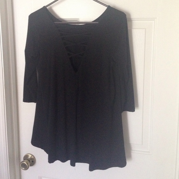 Black flowy top