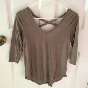taupe shirt from American Eagle