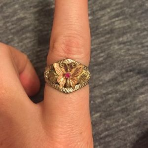 Black hills gold butterfly ring