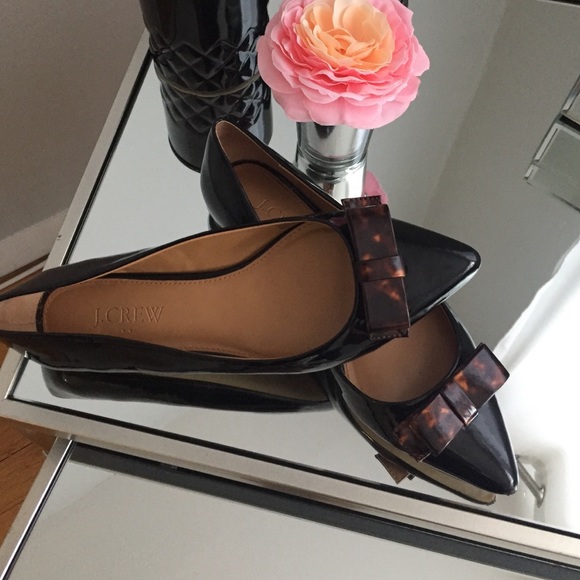 Jcrew patent leather flats, size 6