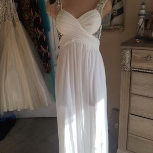 New! Sequin white prom dress!