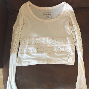 Free People The Stone Lace Crochet Tee