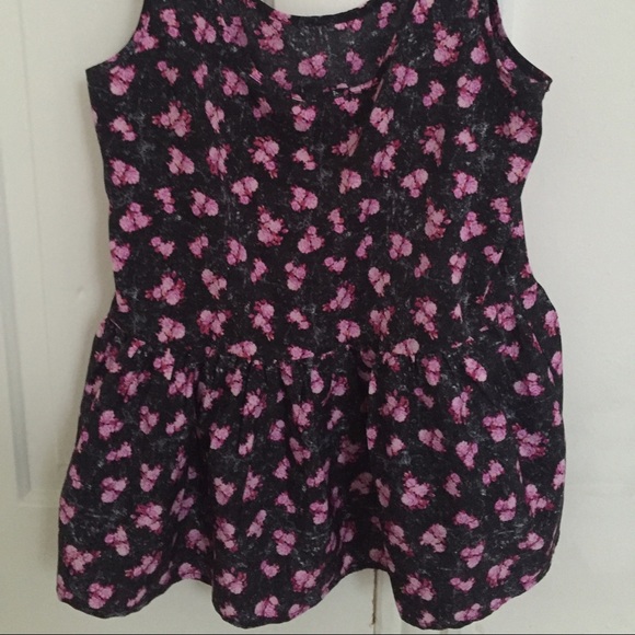 Floral American Eagle Peplum Top - Picture 2 of 2