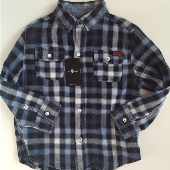 7 For All Mankind Other - NWT 7 for all Mankind flannel plaid shirt 4T