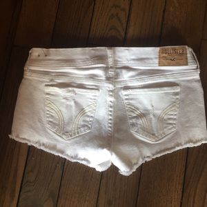 Hollister white cutoff jean shorts