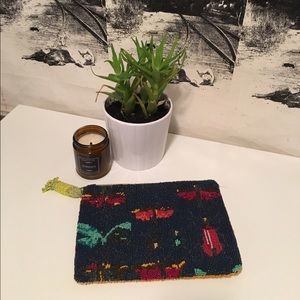 Hand beaded Butterfly Clutch- gorgeous colors!