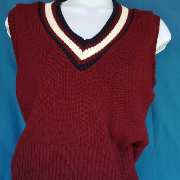 Varsity striped sweater vest
