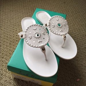 NEVER WORN Jack Rogers White Georgica Jelly Sandal