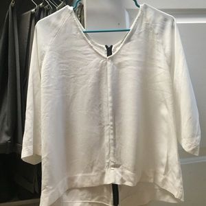 White zip up shirt