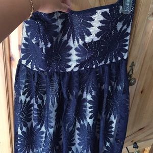 Floral strapless dress