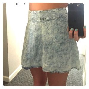 Never worn Acid wash high wasted jean skirt